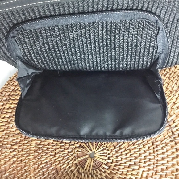 Vintage Y2K The Sak Black Purse Bag Shoulder Knit Style - Picture 4 of 7